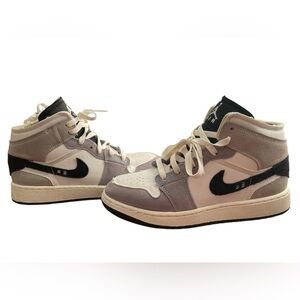 Air Jordan 1 Mid SE Craft Grey Black 5Y